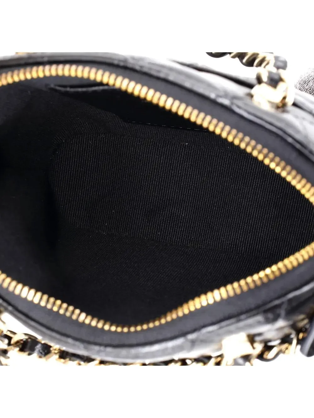 Chanel Cc Dome Zip Clutch With Chain #254465C48B